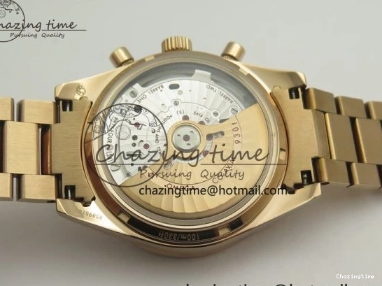 0724 Speedmaster ’57 Co-Axial RG OMF 1:1 Best Edition White Dial On RG Bracelet A9300 (Free Leather Strap) Durable 8065